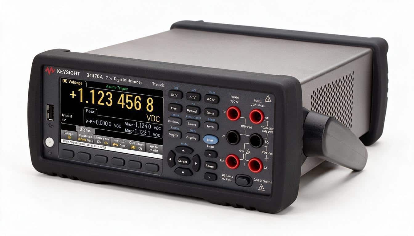 Đồng hồ vạn năng Keysight 34470A 7½ chữ số Truevolt studio nền trắng