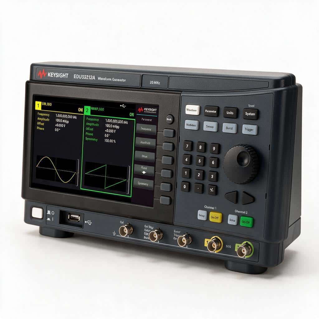 Máy phát sóng hàm Keysight EDU33212A hai kênh Trueform 20 MHz chính diện studio