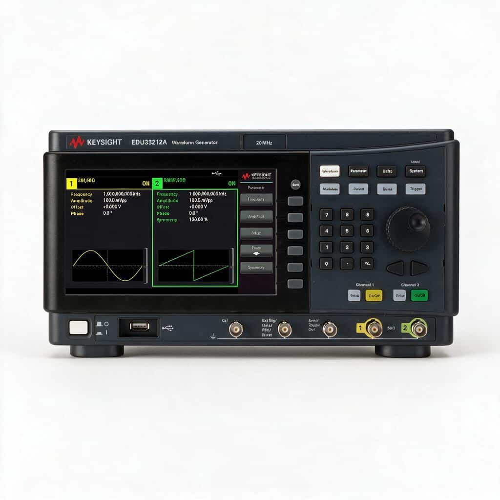 Máy phát sóng hàm Keysight EDU33212A Trueform 20 MHz hai kênh studio nền trắng
