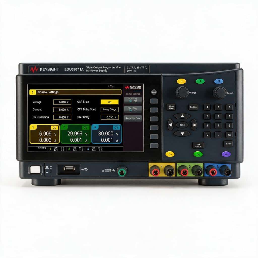 Bộ nguồn DC ba ngõ ra Keysight EDU36311A 90W studio nền trắng