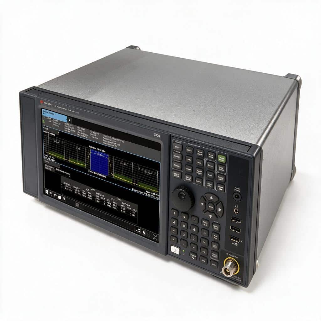 Máy phân tích tín hiệu Keysight N9000B CXA góc nghiêng trên nền trắng studio