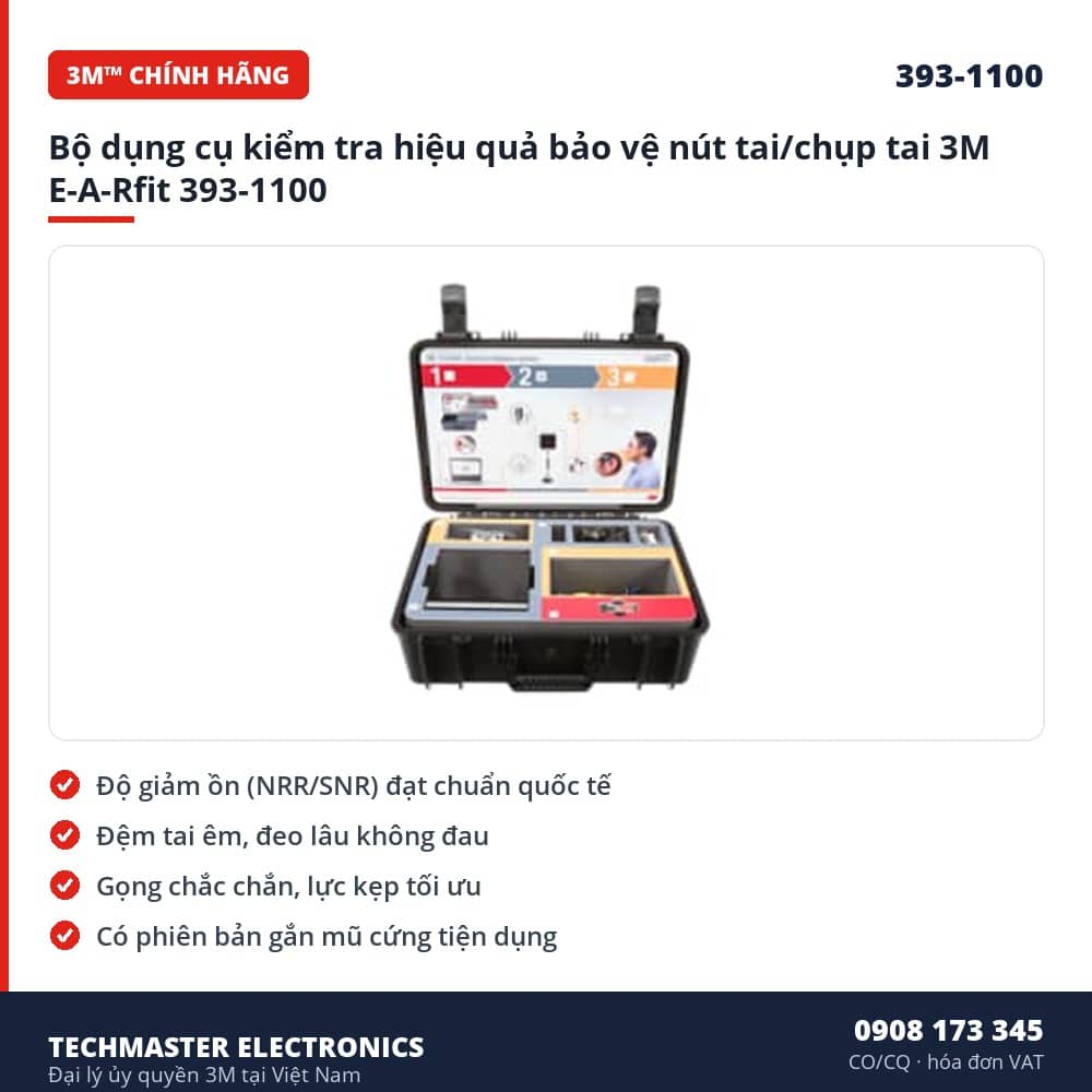 Bộ dụng cụ kiểm tra hiệu quả bảo vệ nút tai/chụp tai 3M E-A-Rfit – đặc điểm & thông số chính