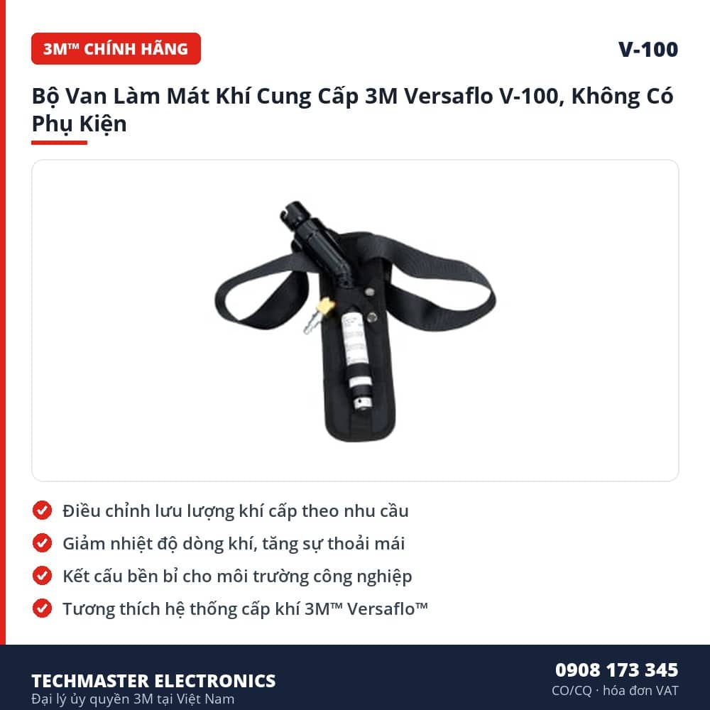 Bộ Van Làm Mát Khí Cung Cấp 3M Versaflo V-100, Không Có Phụ Kiện – đặc điểm & thông số chính