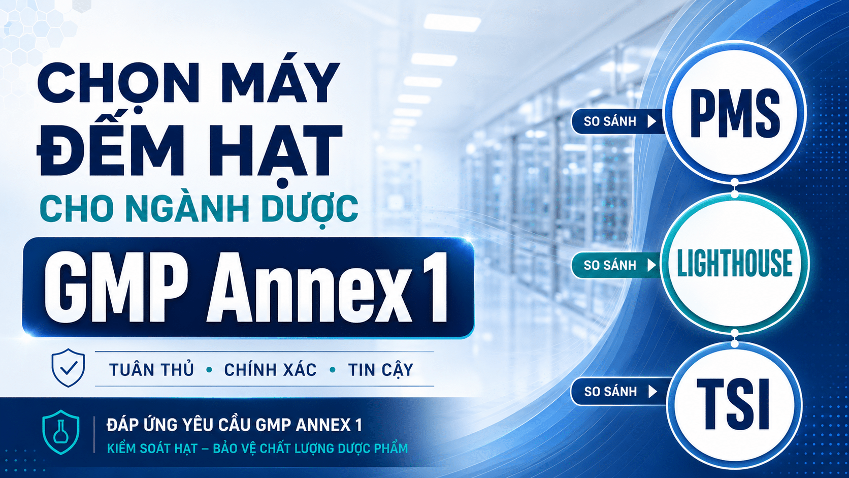 máy đếm hạt ngành dược GMP