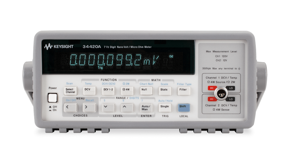 Đồng hồ đo nano-volt / micro-ohm Keysight 34420A