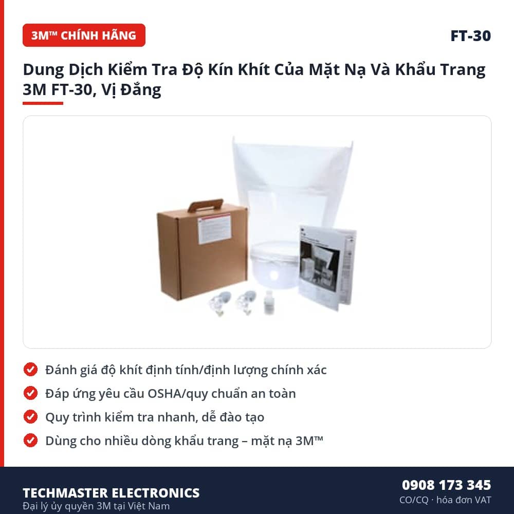 Dung Dịch Kiểm Tra Độ Kín Khít Của Mặt Nạ Và Khẩu Trang 3M FT-30, Vị – đặc điểm & thông số chính