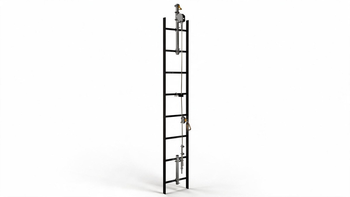 Hệ thống dây cứu sinh dọc 3M DBI-SALA Lad-Saf 6118040 lắp trên thang cố định