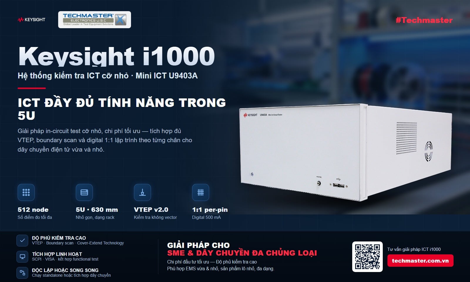 Hệ thống kiểm tra ICT Keysight i1000 Mini ICT U9403A dạng rack 5U