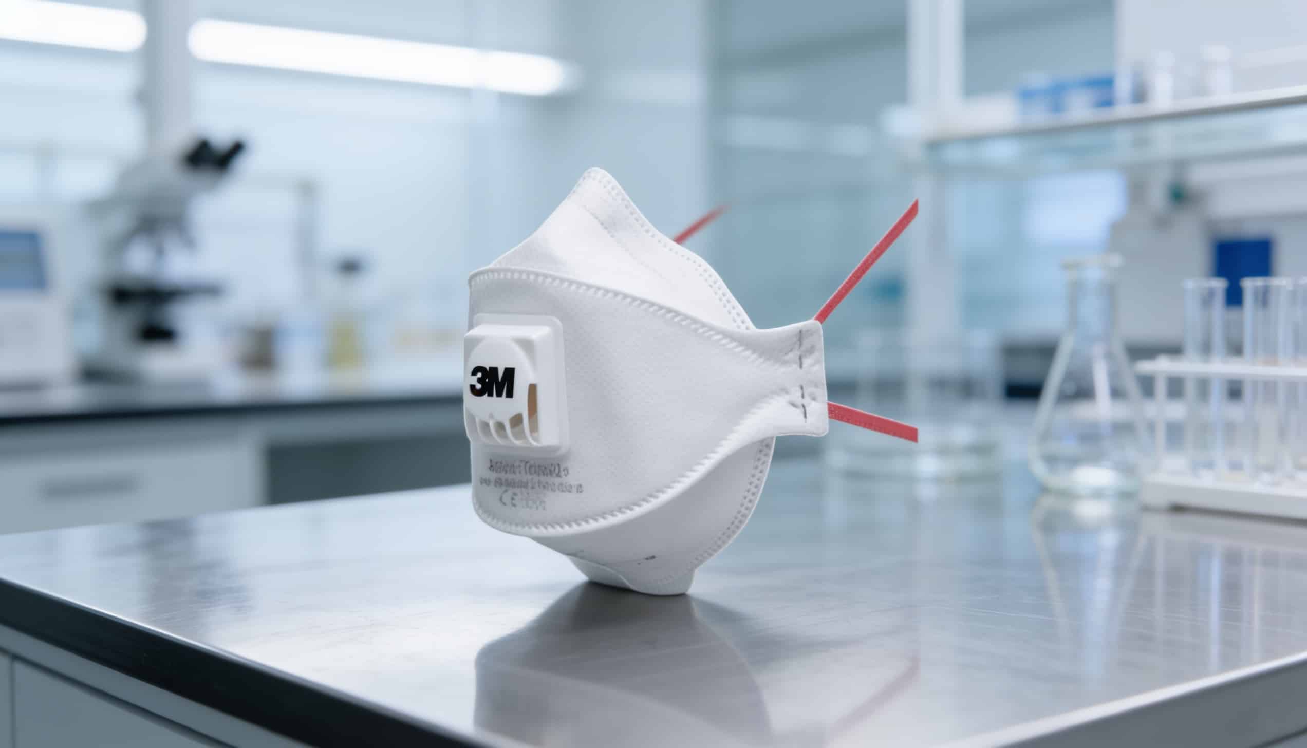 Khẩu trang 3M Aura 9332A+ FFP3 trong phòng lab