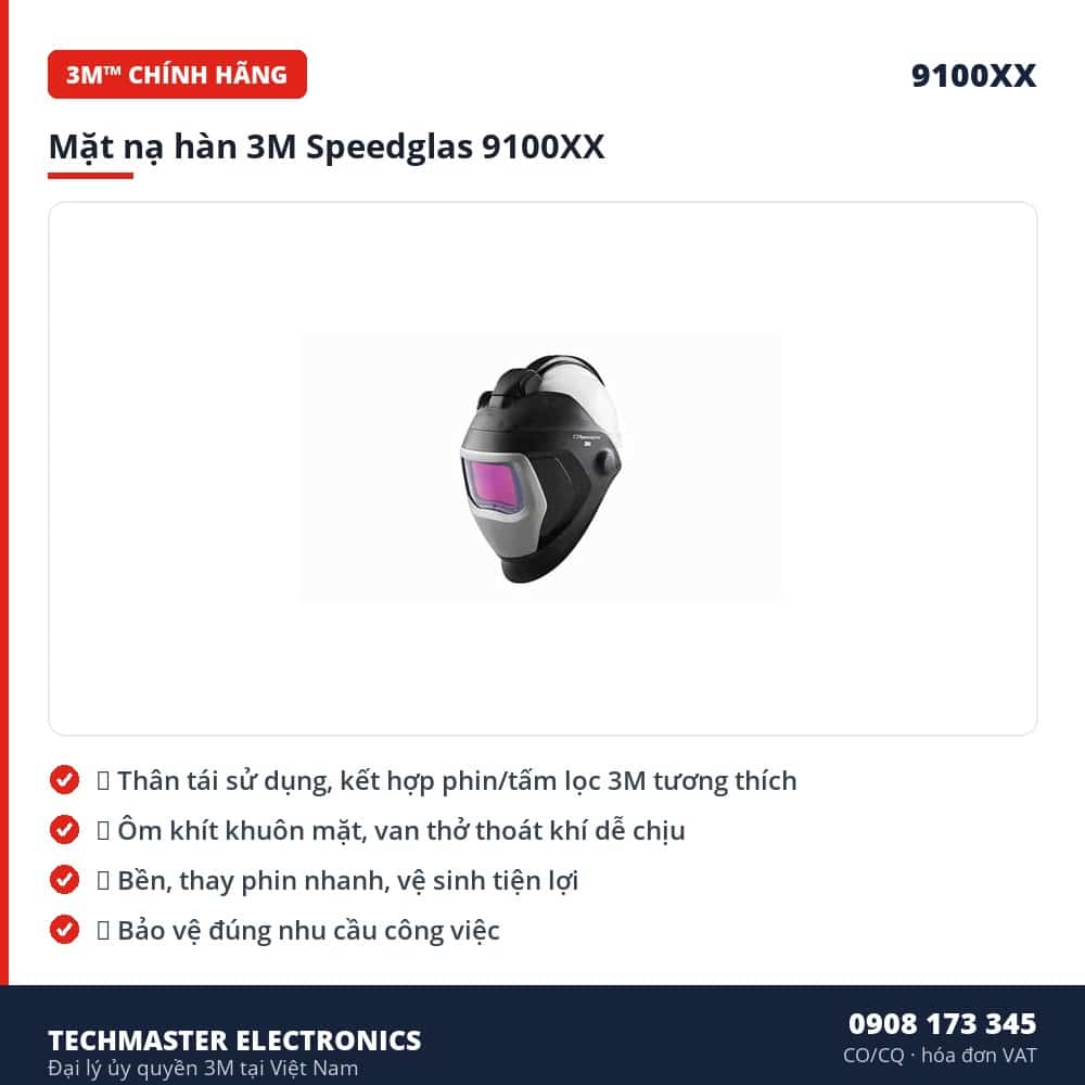 Mặt nạ hàn 3M Speedglas 9100XX – đặc điểm & thông số chính