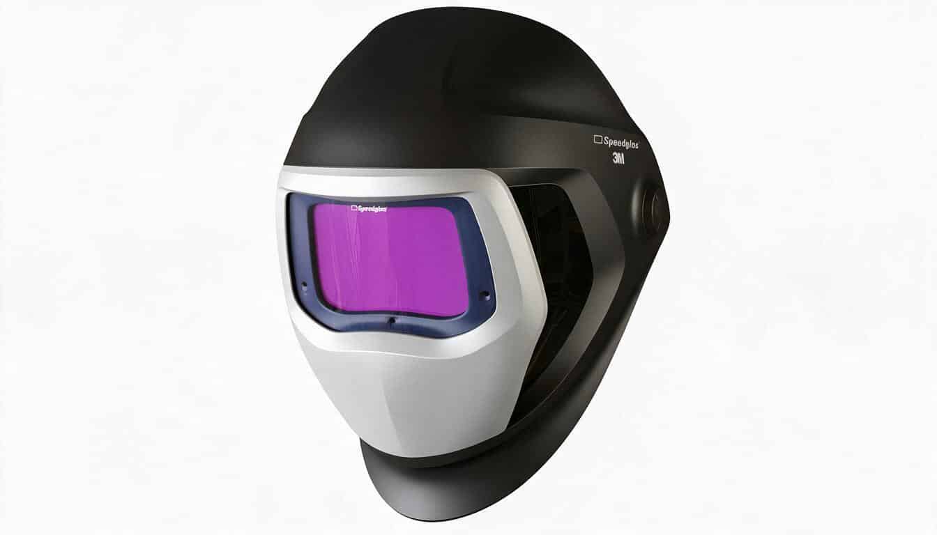 Mặt nạ hàn 3M Speedglas 9100XX kính tự đổi sắc nền studio trắng