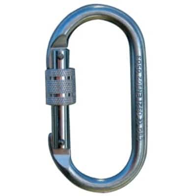 Móc Khóa 3M™ Protecta® Screw Gate Carabiner AJ501, Thép Mạ Kẽm, Cửa 17 mm