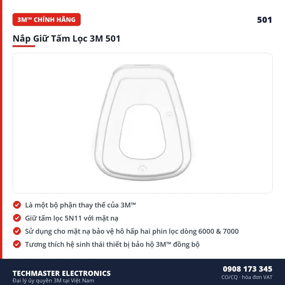 Nắp Giữ Tấm Lọc 3M 501 – đặc điểm & thông số chính
