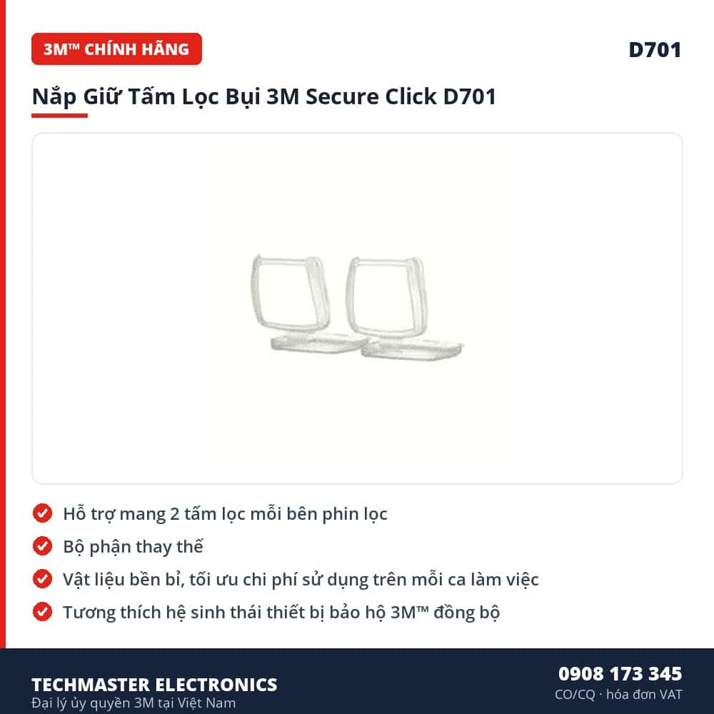 Nắp Giữ Tấm Lọc Bụi 3M Secure Click D701 – đặc điểm & thông số chính