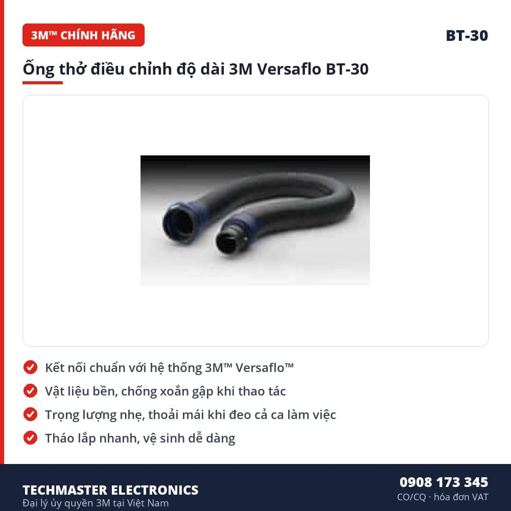 Ống thở điều chỉnh độ dài 3M Versaflo BT-30 – đặc điểm & thông số chính