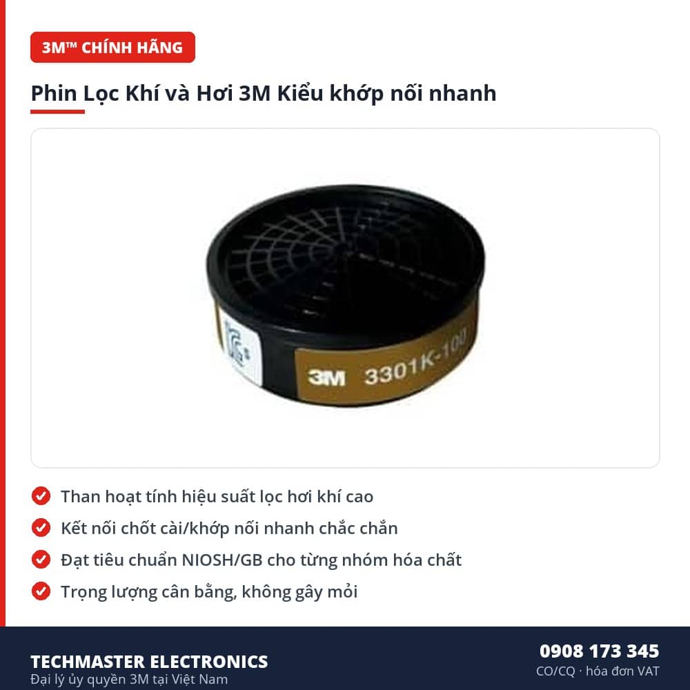 Phin Lọc Khí và Hơi 3M Kiểu khớp nối nhanh – đặc điểm & thông số chính