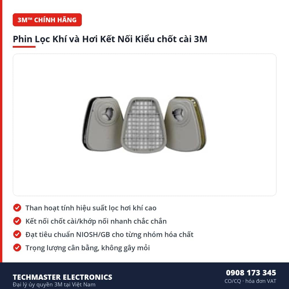 Phin Lọc Khí và Hơi Kết Nối Kiểu chốt cài 3M – đặc điểm & thông số chính