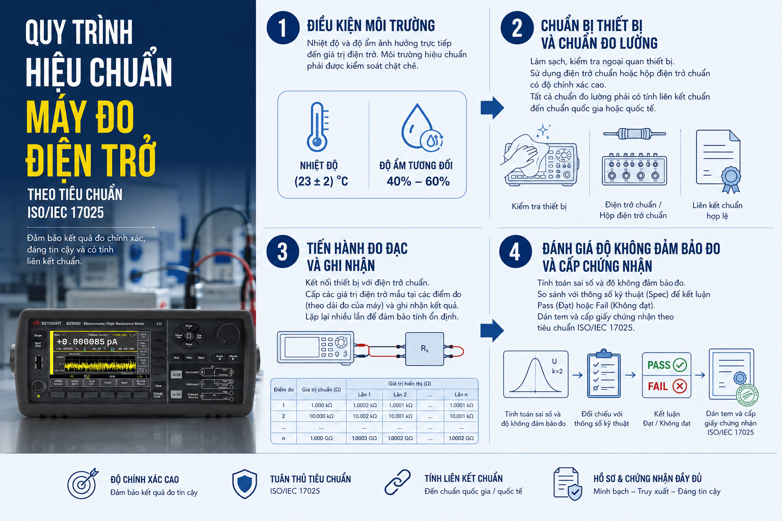 Quy trình hiệu chuẩn máy đo điện trở