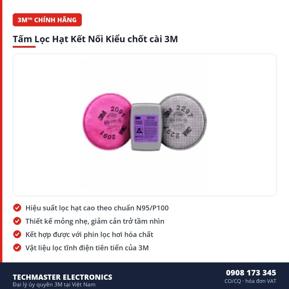 Tấm Lọc Hạt Kết Nối Kiểu chốt cài 3M – đặc điểm & thông số chính