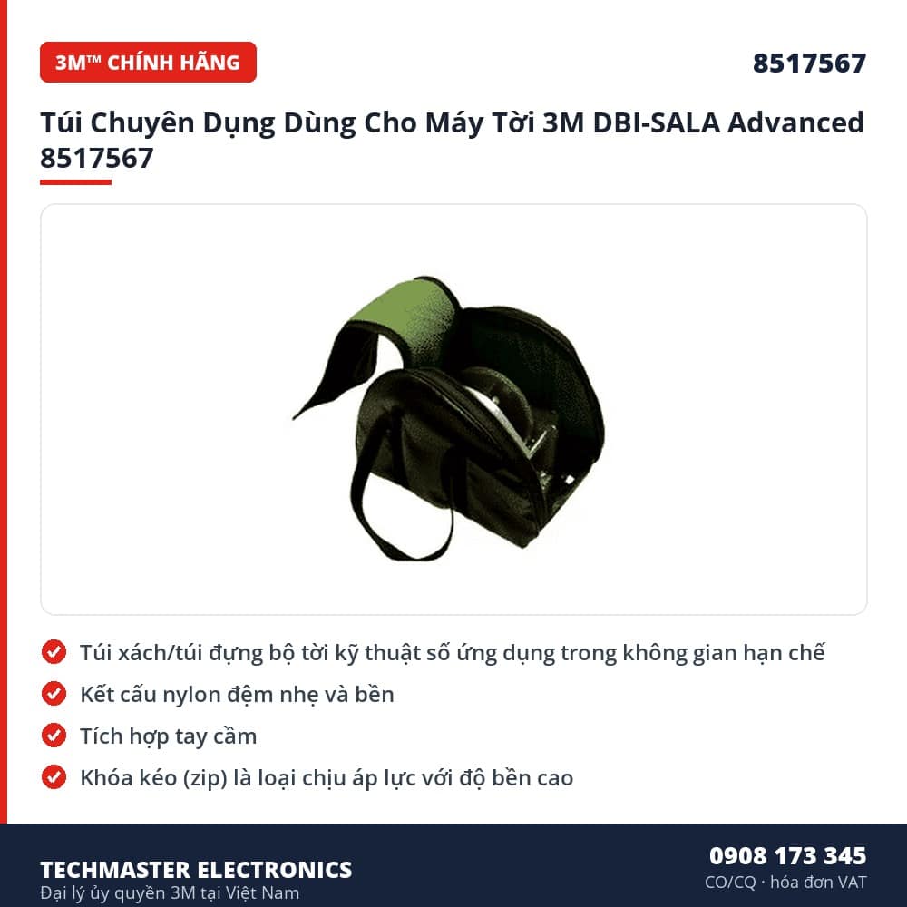 Túi Chuyên Dụng Dùng Cho Máy Tời 3M DBI-SALA Advanced 8517567 – đặc điểm & thông số chính