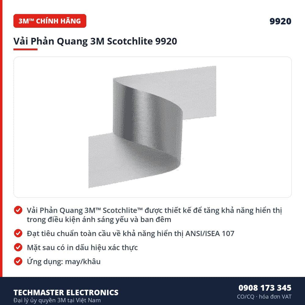 Vải Phản Quang 3M Scotchlite 9920 – đặc điểm & thông số chính