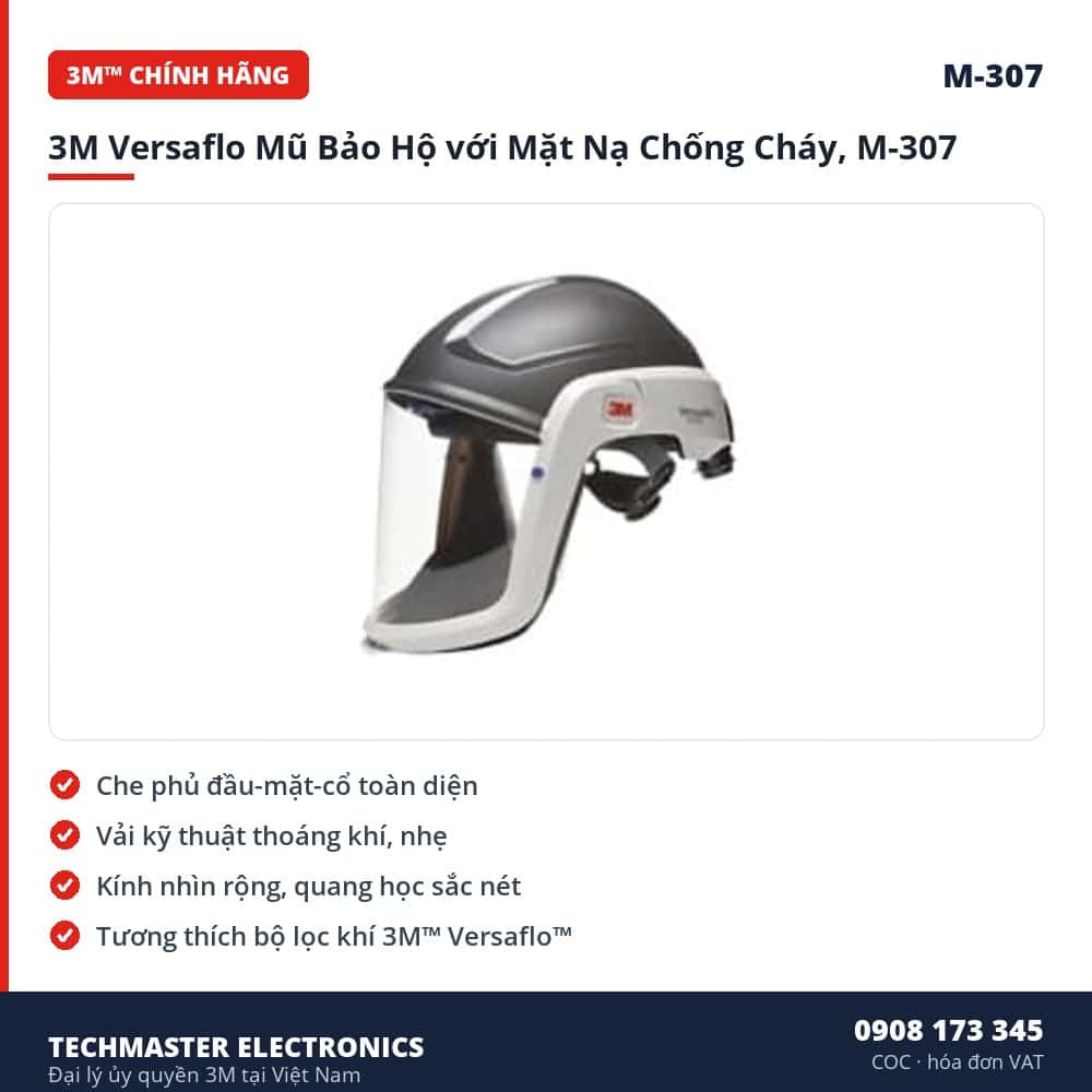 3M Versaflo Mũ Bảo Hộ với Mặt Nạ Chống Cháy, M-307 – đặc điểm & thông số chính
