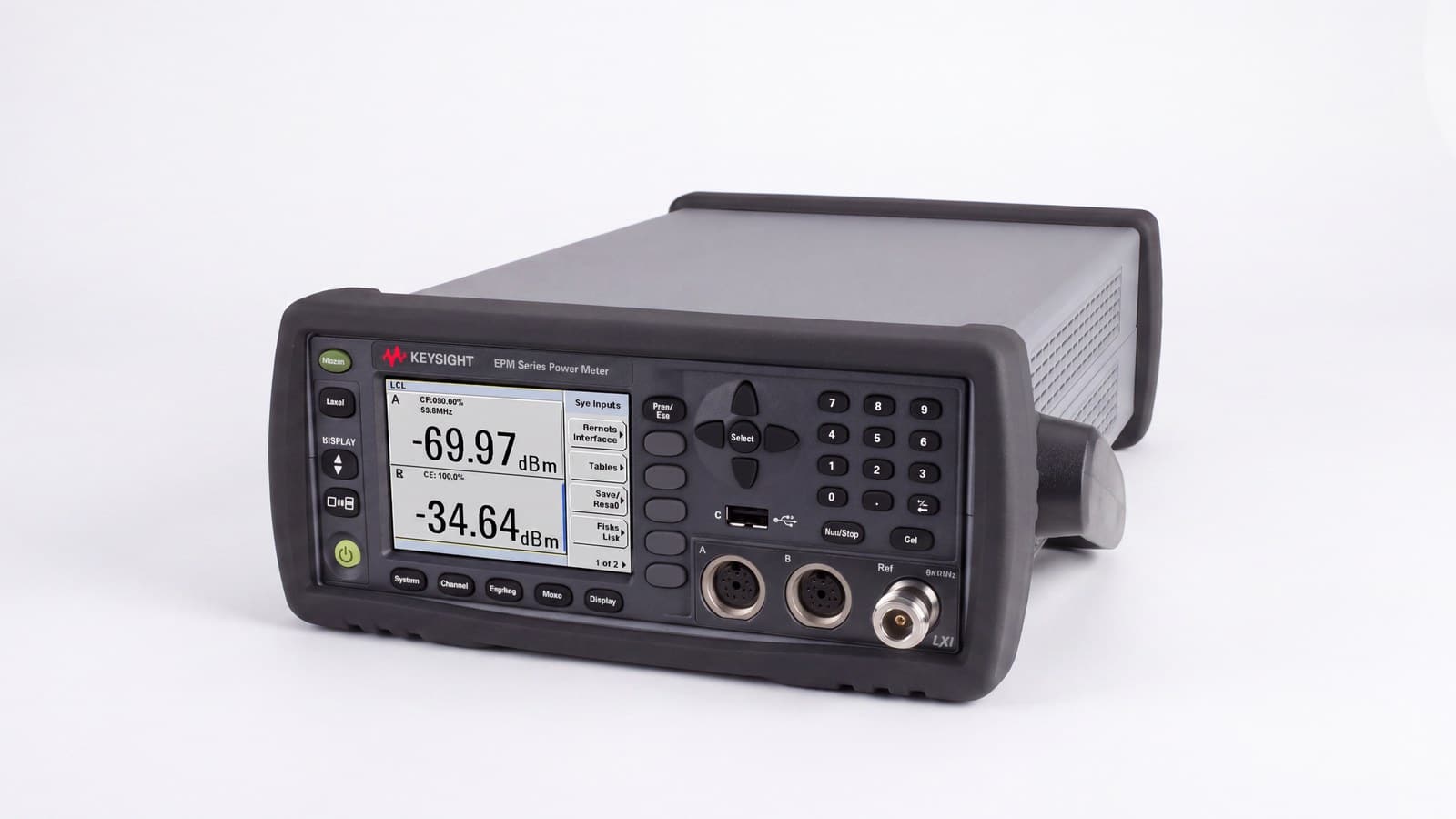 Bất định đo công suất RF: máy đo công suất RF dòng EPM của Keysight trên nền studio trắng