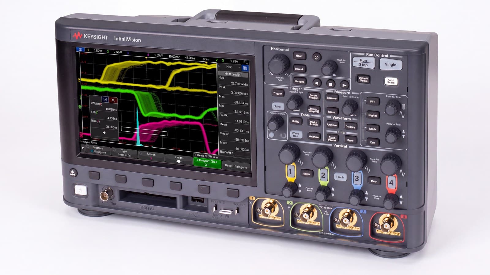 Máy hiện sóng độ phân giải cao Keysight InfiniiVision MSOX3104G trên nền studio trắng