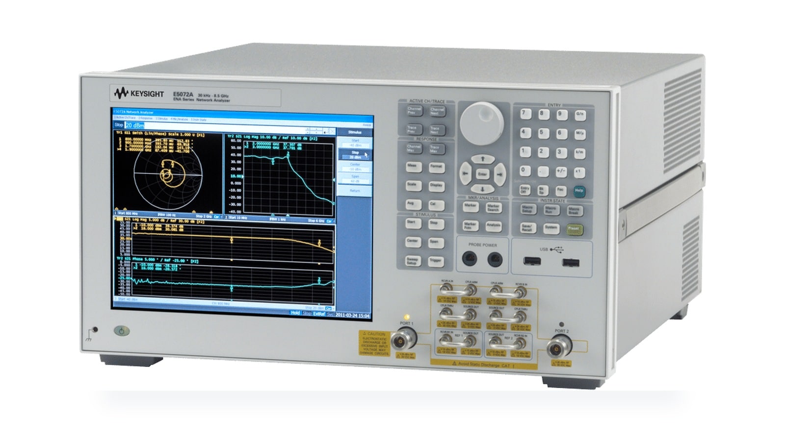Máy phân tích mạng ENA Keysight E5072A đo tham số S cho đồng thiết kế RF