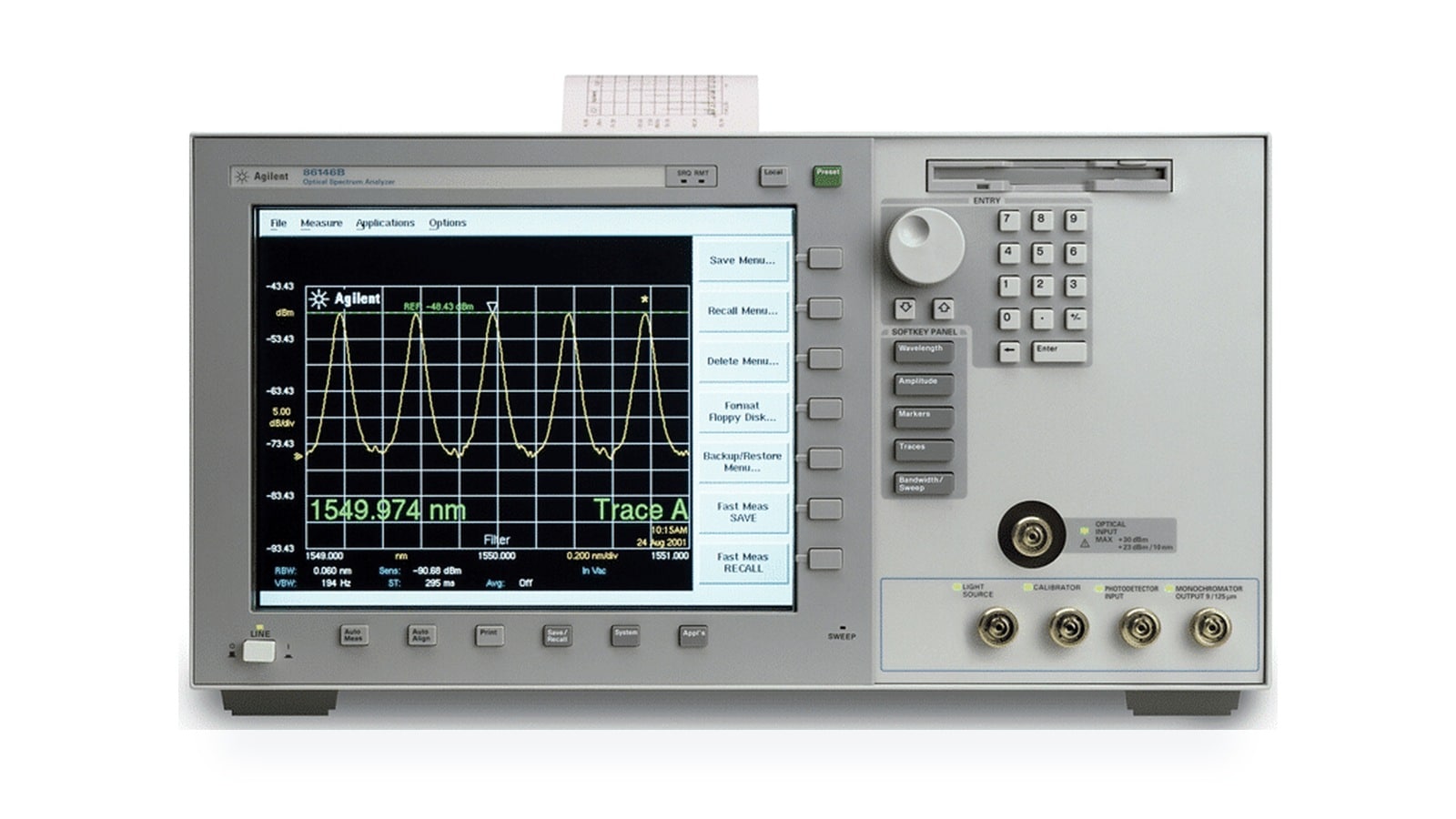 Máy phân tích phổ quang Keysight dòng 86140B dùng cho đo kiểm mô-đun quang