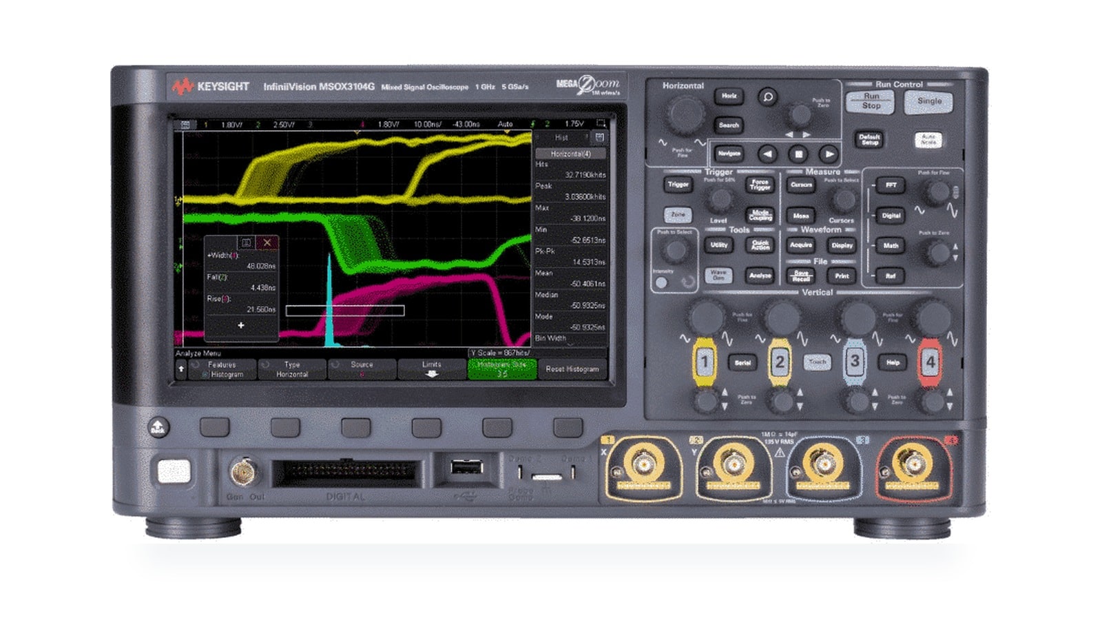 Máy hiện sóng Keysight MSOX3104G dùng cho phân tích tín hiệu xung