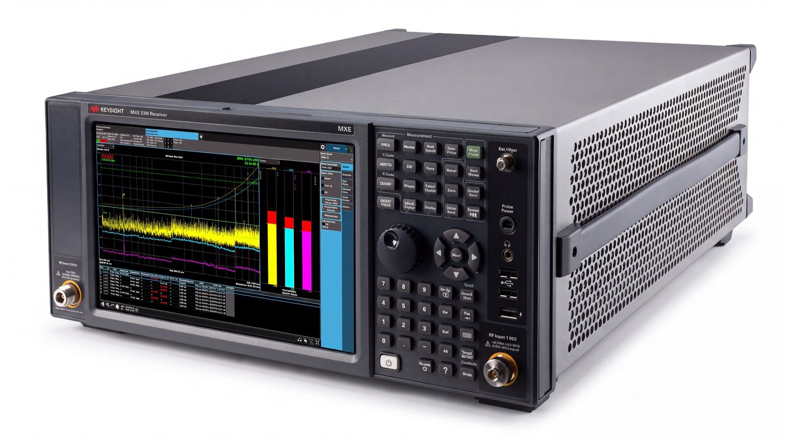 Góc nghiêng máy thu đo EMI Keysight N9038B trong hệ giám sát phổ tần