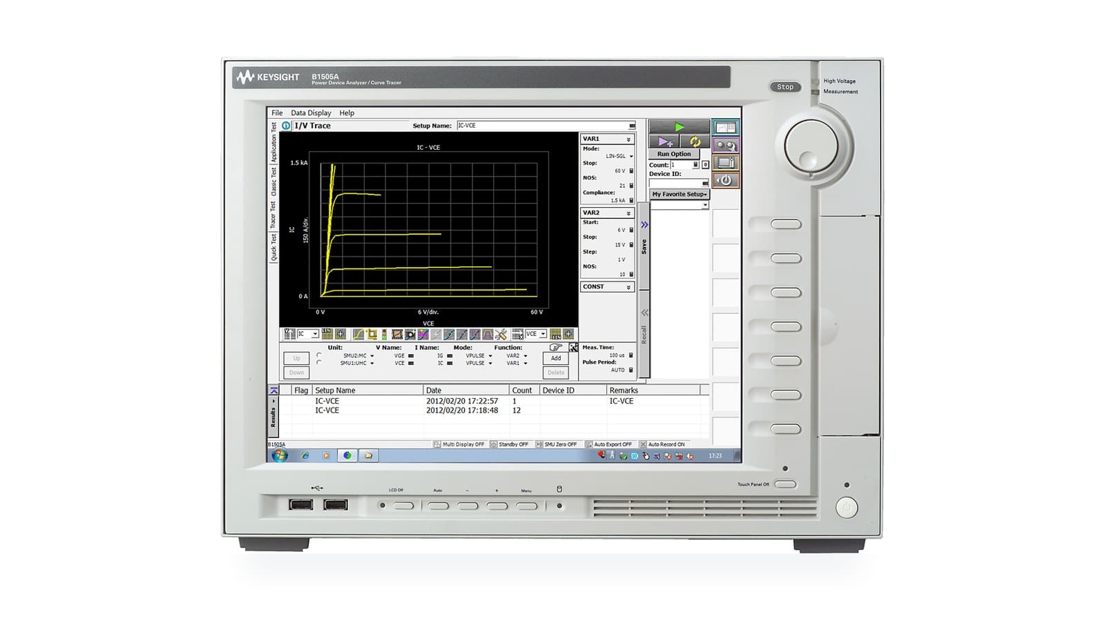 Máy phân tích linh kiện công suất Keysight B1505A dùng cho đo on-wafer linh kiện công suất