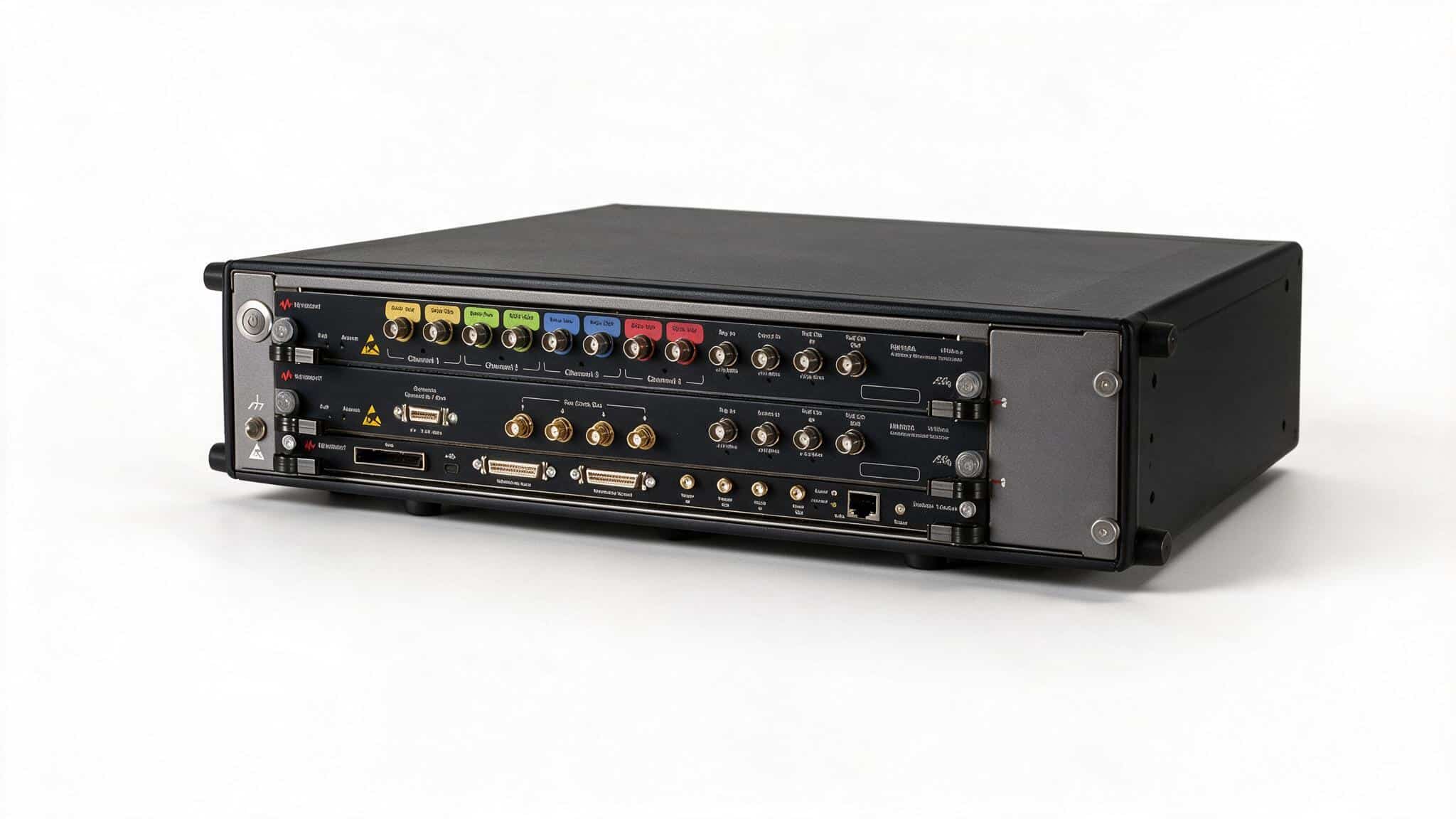 Module AWG Keysight M8195A lắp trong khung AXIe tạo xung điều khiển qubit