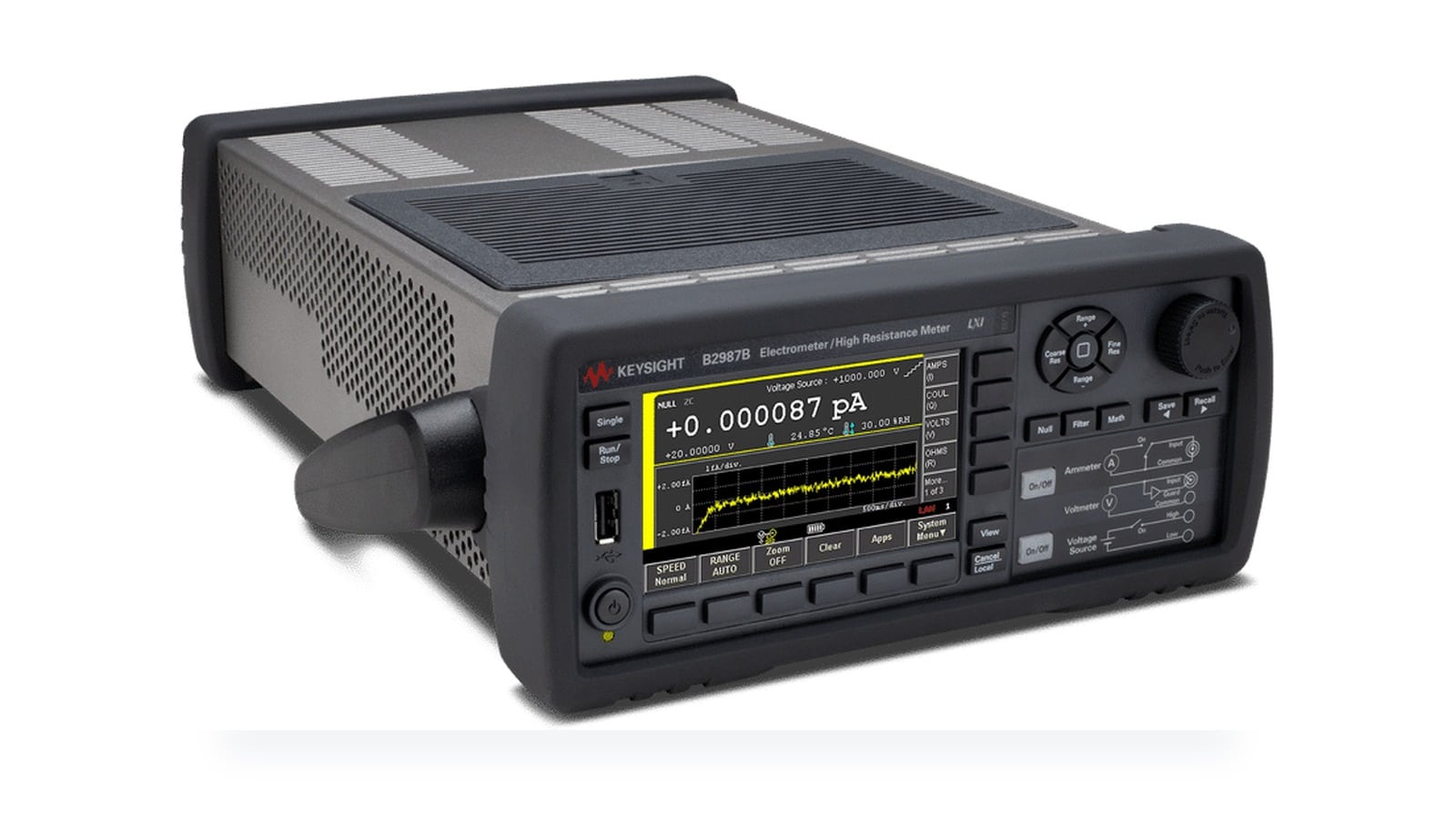 Điện kế Keysight B2987B dùng đo dòng rò cao thế cho vật liệu bán dẫn