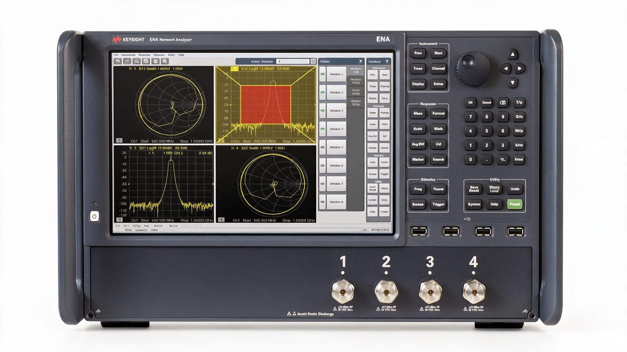 Máy phân tích mạng ENA Keysight E5080B chính diện ảnh studio nền trắng