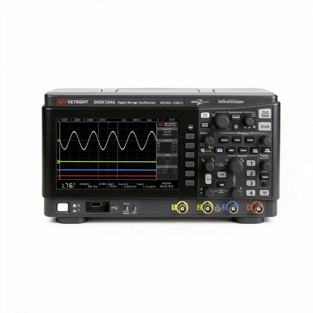 Máy hiện sóng Keysight DSOX1204A 4 kênh 2 GSa/s chính diện ảnh studio nền trắng