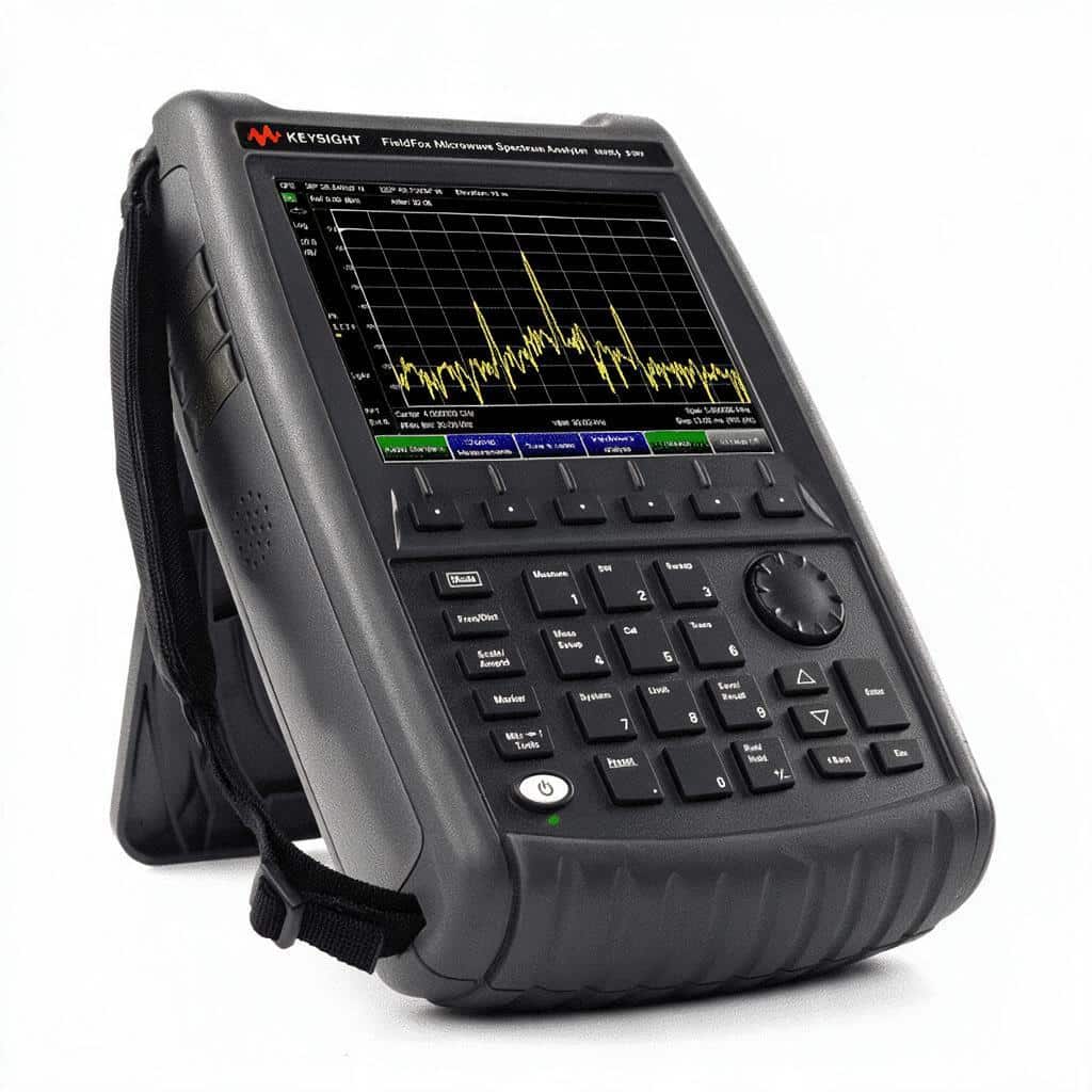 Máy phân tích phổ cầm tay FieldFox Keysight N9935A 9 GHz góc nghiêng ảnh studio nền trắng