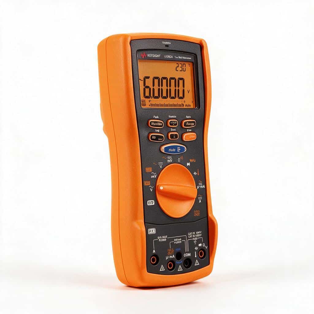 Đồng hồ vạn năng Keysight U1282A True RMS 60000 count góc nghiêng ba phần tư ảnh studio nền trắng