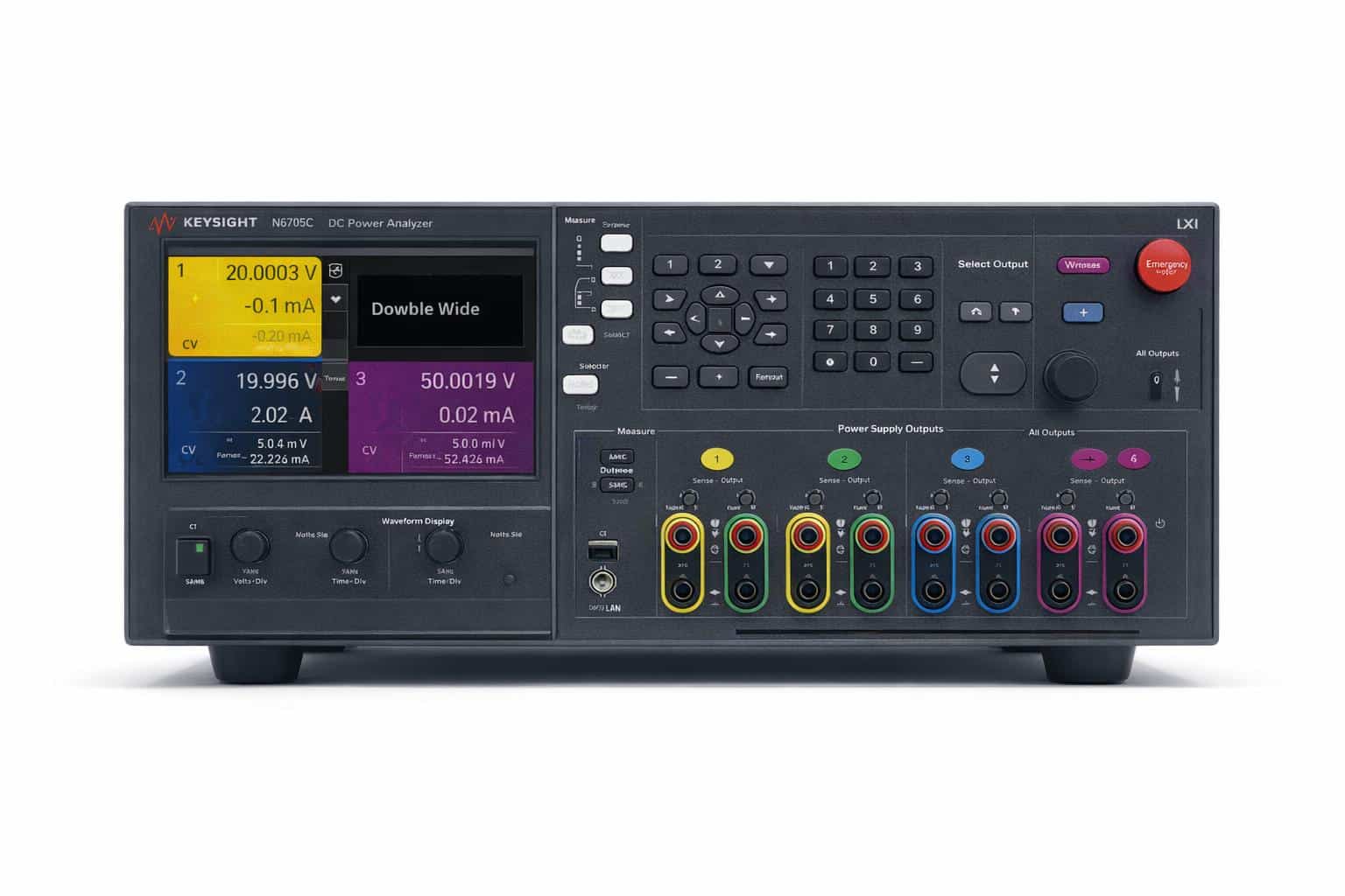 Máy phân tích nguồn DC Keysight N6705C bốn khe 600 W chính diện ảnh studio nền trắng