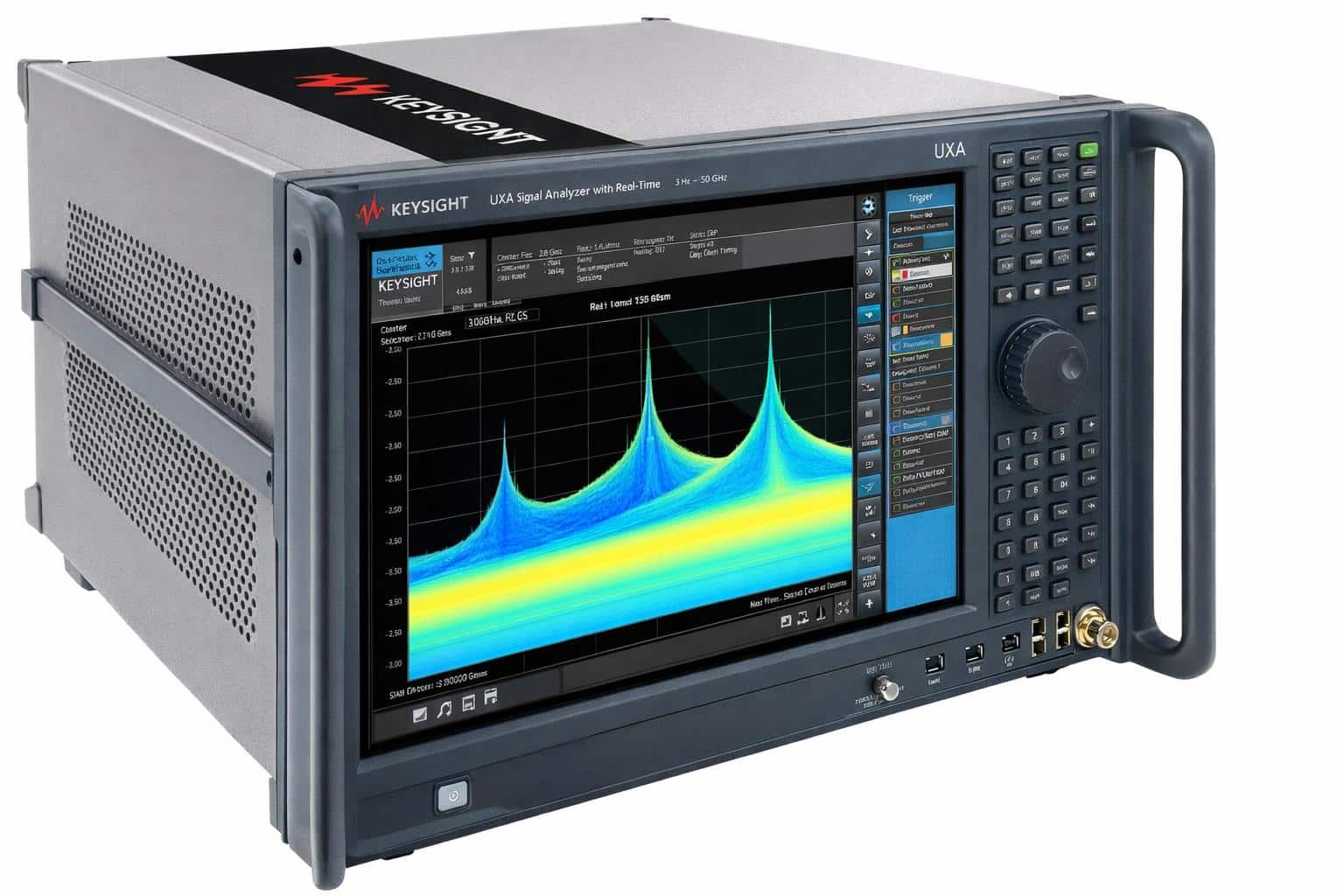 Máy phân tích tín hiệu UXA Keysight N9040B tới 50 GHz góc nghiêng ảnh studio nền trắng