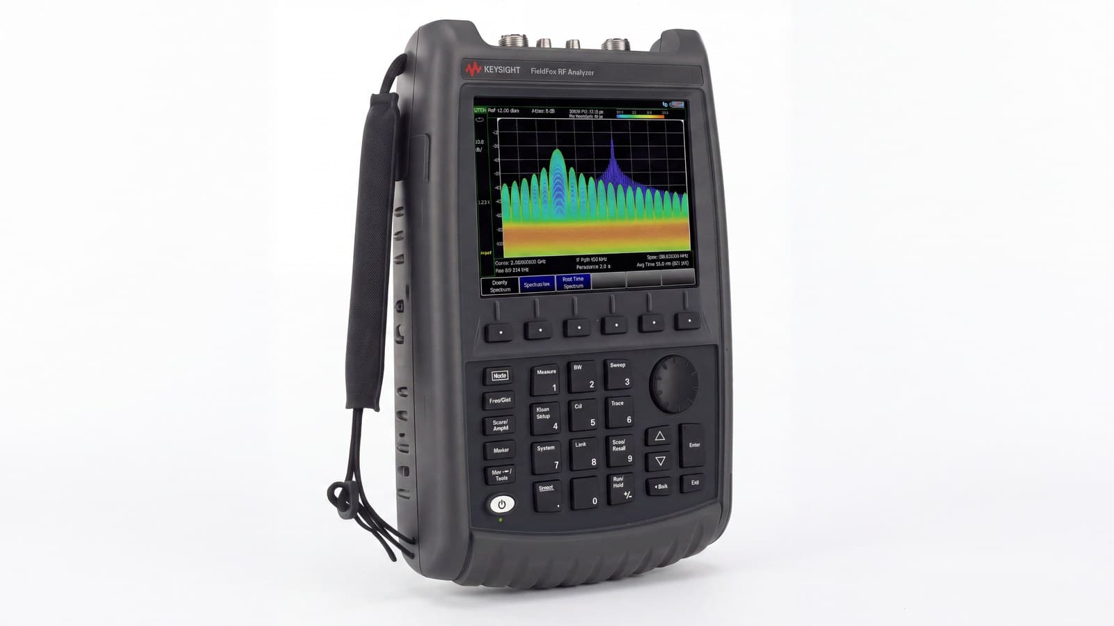 Máy phân tích RF cầm tay Keysight N9914B FieldFox 6,5 GHz góc nghiêng ba phần tư ảnh studio nền trắng