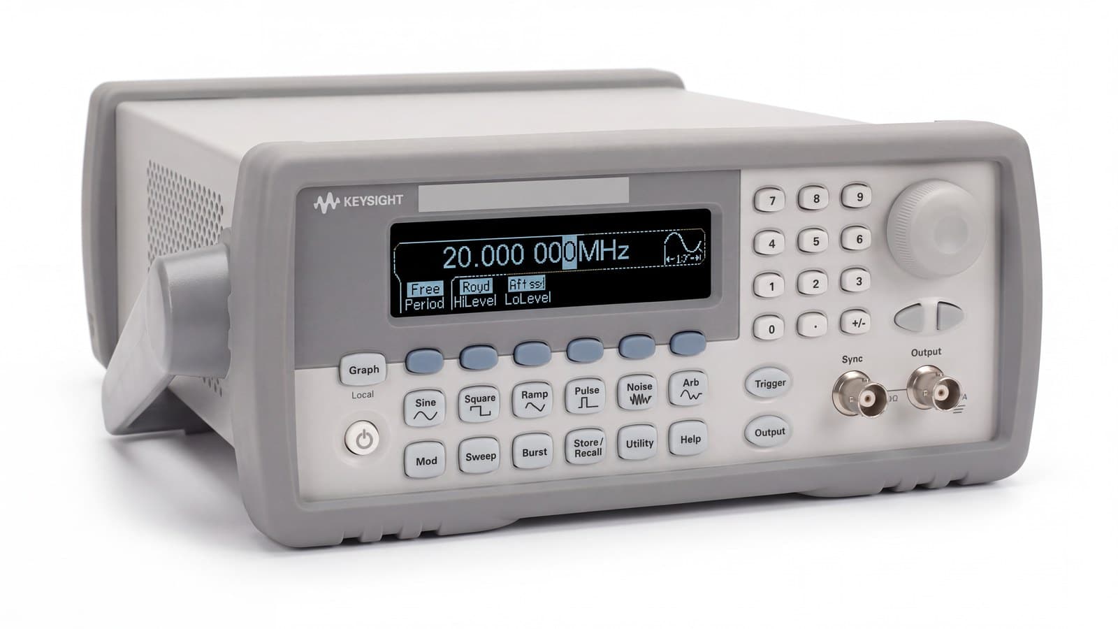 Máy phát hàm Keysight 33220A 20 MHz góc phối cảnh studio
