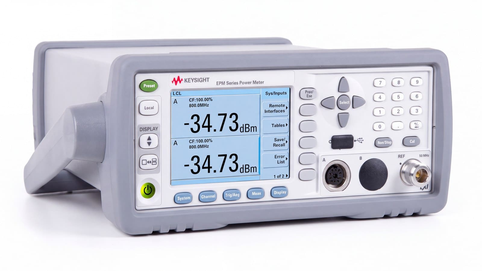 Máy đo công suất RF Keysight N1913A EPM một kênh, ảnh phối cảnh studio nền trắng
