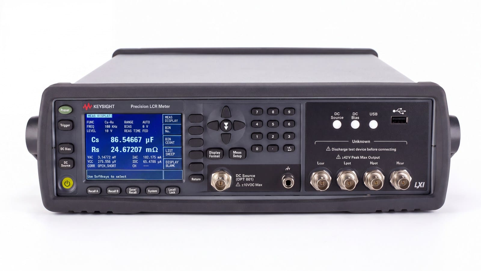 Màn hình hiển thị Cs Rs của máy đo LCR chính xác Keysight E4980B