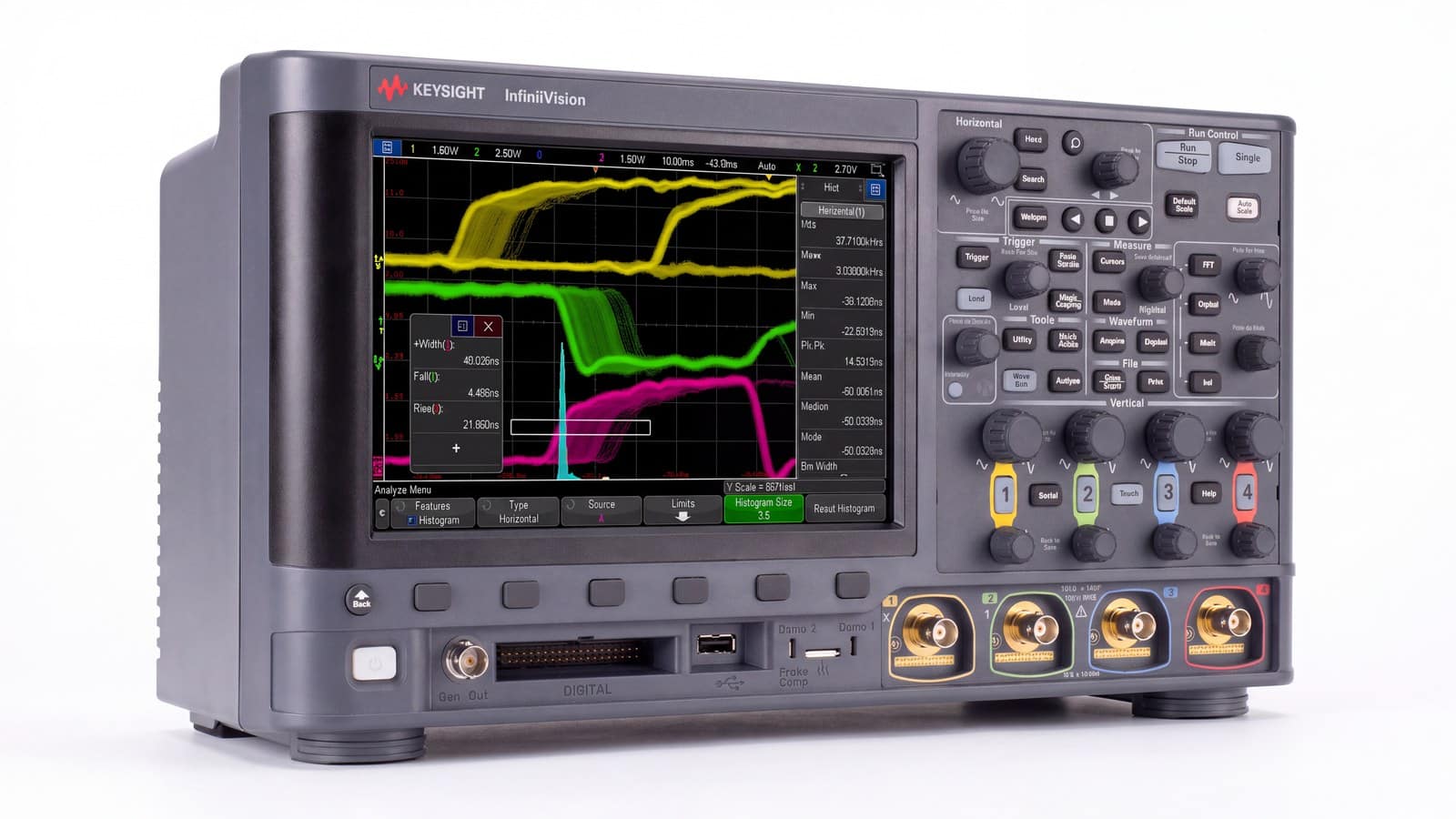 Cụm phím Horizontal Vertical Trigger trên máy hiện sóng Keysight DSOX3054G
