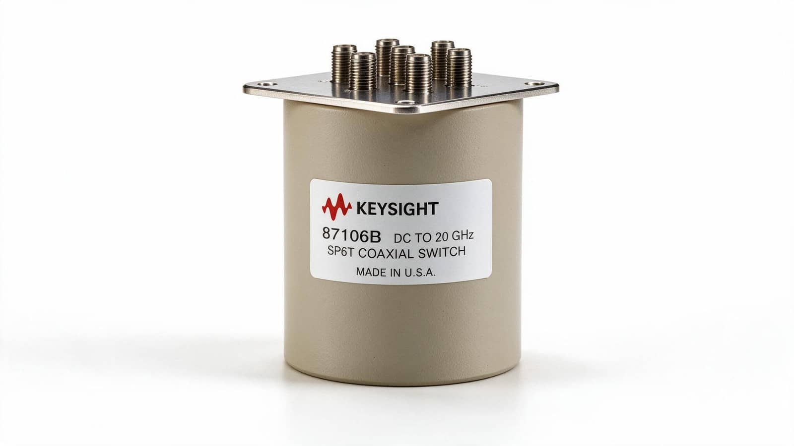 bo-chuyen-mach-rf-keysight-87106b-studio Bộ chuyển mạch đồng trục đa cổng Keysight 87106B (DC to 20 GHz, SP6T Terminated) — ảnh studio