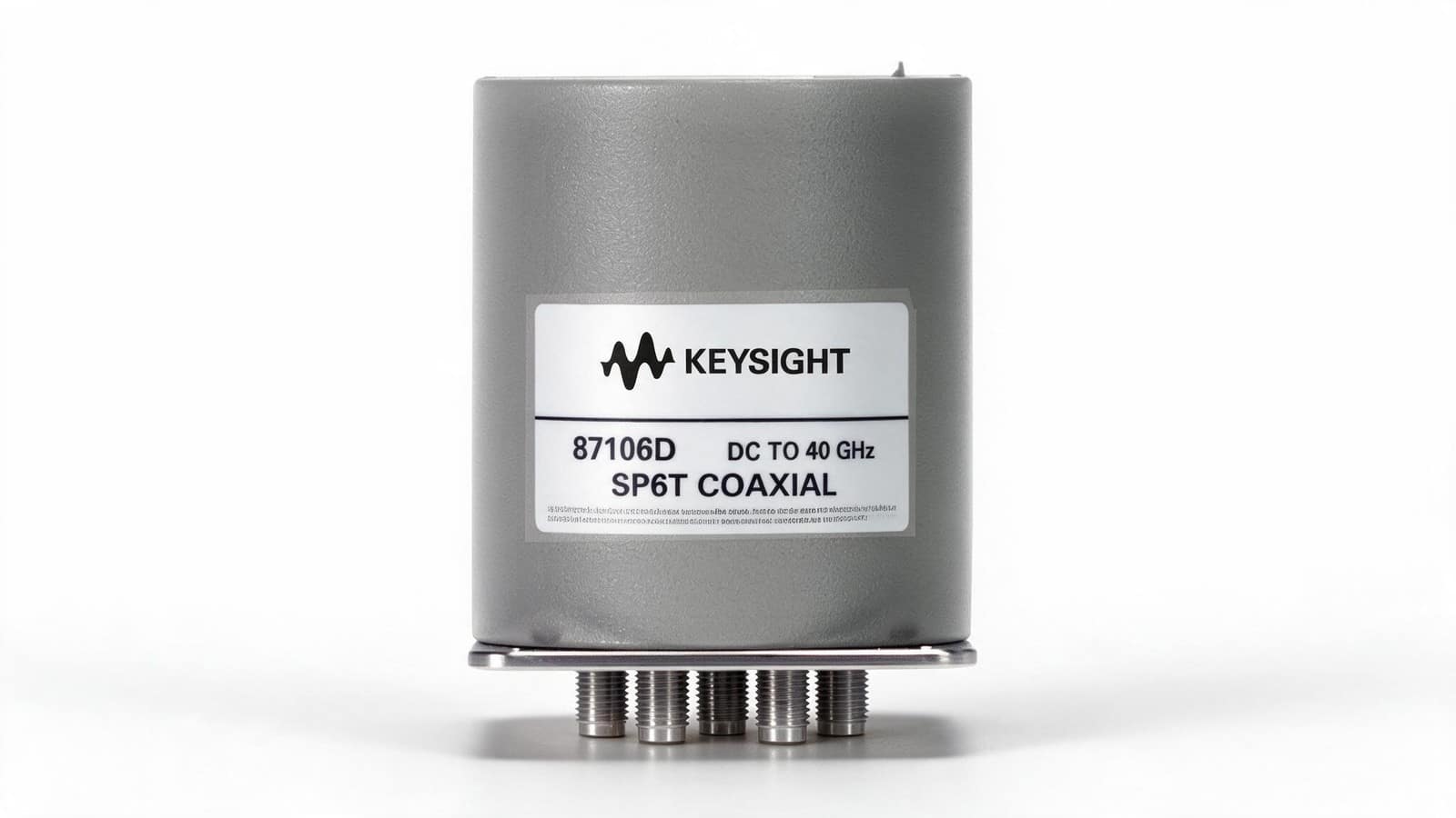 Keysight 87106D — Multiport Electromechanical Coaxial Switch, DC to 40 GHz, SP6T — ảnh studio