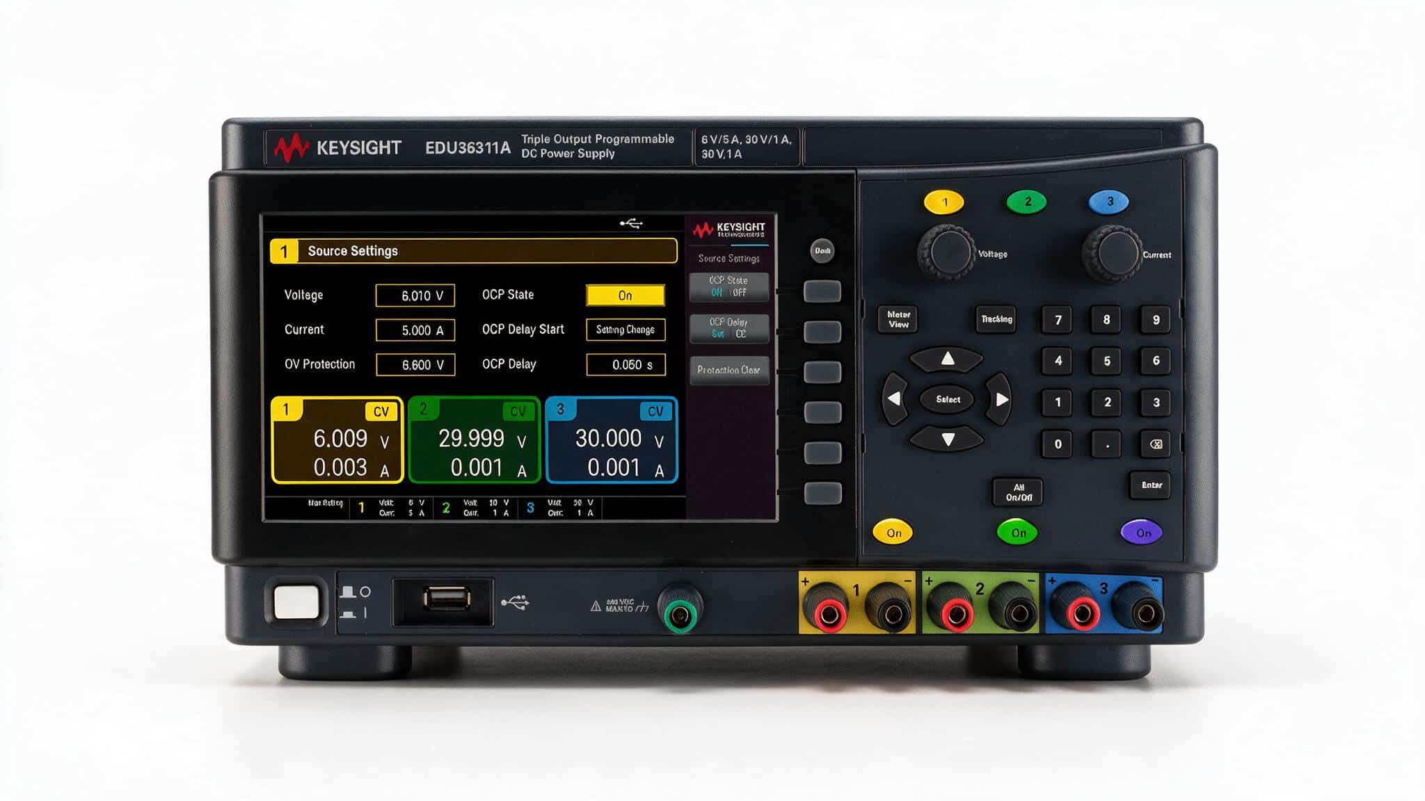 Keysight EDU36311A — Bộ nguồn DC 3 ngõ ra (Smart Bench) — ảnh studio