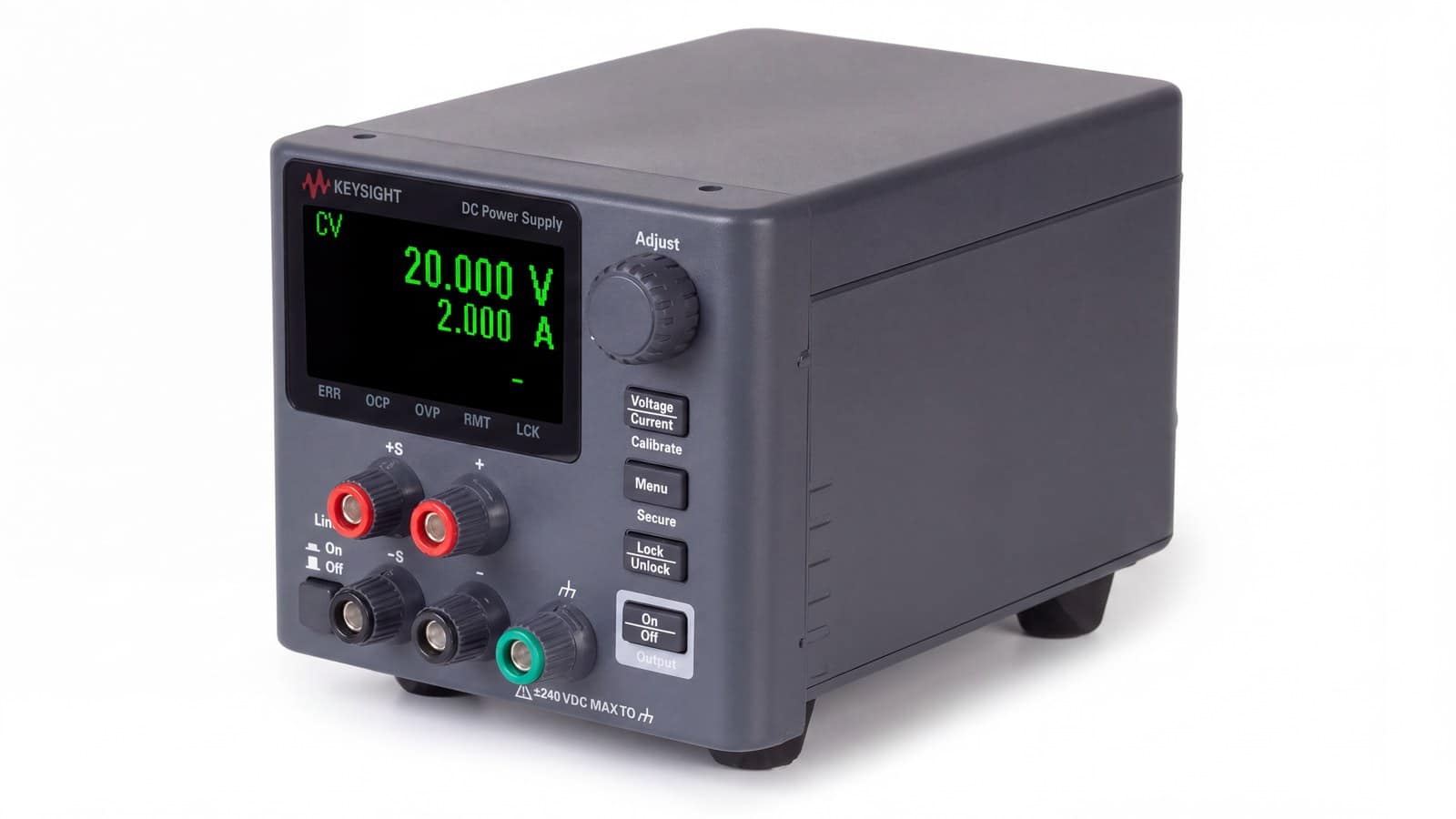 Bộ nguồn DC Keysight E36103B 20V 2A nhìn góc phối cảnh